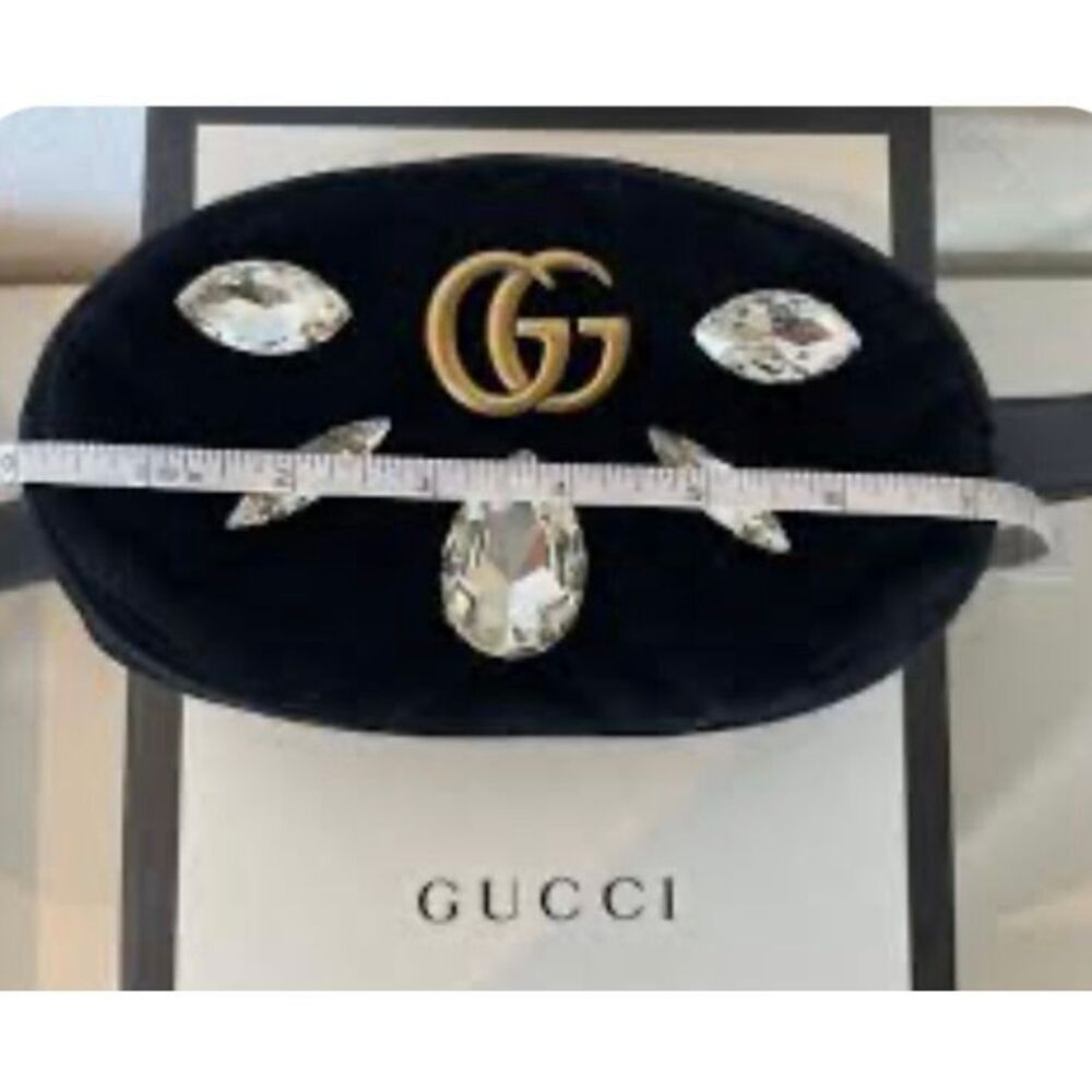 Gucci GG Marmont Crystal Belt Bag in Black - Picture 5 of 12